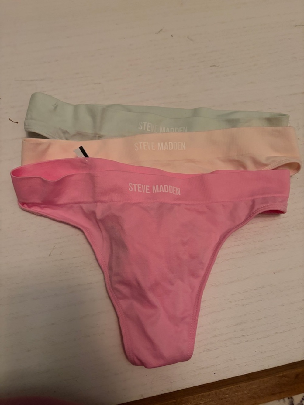 Steve Madden Kids Thong Set - Pink, Peach, Mint